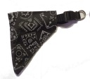 Páskový golier so šatkou 1,5 x 25-40 cm Čierna