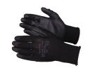 M-Glove čierne PU bezpečnostné rukavice presné uchopenie 8