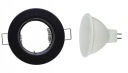 ČIERNE HALOGÉNOVÉ PODSTREŠNÉ OSVETLENIE + LED 7W