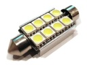 ŽIAROVKA 8 LED 5050 SMD TRUBKA 42mm C5W C10W KANBUS