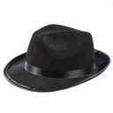 Čierny retro gangsterský klobúk Fedora