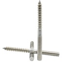 M8X160 Skrutka do dreva A2 INOX s dvojitým závitom z nehrdzavejúcej ocele