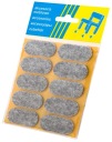 Elipsové plstené podložky 20x44 mm ŠEDÉ 10 ks