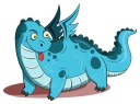 NÁLEPKA NA OKNO ZRKADLO NA NÁBYTOK DINOSAUR DINO DRAGON