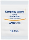 STERILNÉ KOMPRESY GAAS 5 X 5 CM APTEO CARE 3 KS