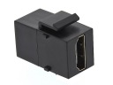 HDMI zásuvka-zásuvka UHD 4K/30Hz konektor, typ KEYSTONE, čierny