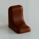 Nábytková spojka, uholník orech plast + kov 4 ks