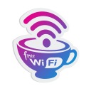 Bezplatné Wi-Fi - Bezplatné Wi-Fi - nálepka 20,5 x 20