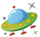NÁLEPKA NA OKNO NÁBYTOK ZRKADLO NÁBYTOK PRIESTOR UFO