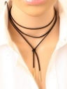 Čierny náhrdelník Chocker zlatý retiazka