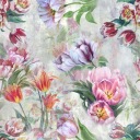Nepremokavá látka Záhradné kvety tulipány 150cm