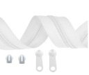 PÁSKA NA Zips, VYSTUŽENÝ Zips 3MM + BIELE Zipsy