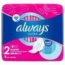 VŽDY Ultra Super Plus hygienické vložky 8 ks.