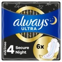 Always Ultra hygienické vložky s krídelkami 6 Secure Night