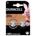 2x lítiová gombíková batéria Duracell CR 2016 DL CR2016 3V