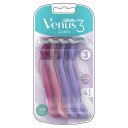 Holiaci strojček Gillette Venus3 Colors 4 ks.