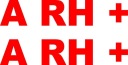 Rôzne nálepky na prilbu BLOOD TYPE