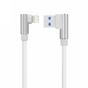 Uhlový USB - Lightning kábel NYLON ALUMINIUM 1M