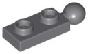 LEGO 1X2 S HÁKOM TMAVO SIVÁ 22890 PRE 2 KS