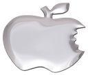 HLINÍKOVÝ ZNAK 3D NÁLEPKA APPLE CHROME