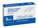 Kancelárske sponky 26/6 1000 kusov TETIS GZ101-C