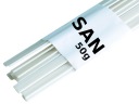 Materiál Plastové zakladače SAN Popruh 8mm 50g