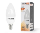E14 LED žiarovka 6W 480lm SuperLED sviečková sviečka
