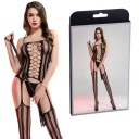 Sexy bodystocking popruhy a široké otvory S/L