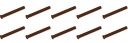 LEGO Axle Axle 5L so zliatinou 4x0,6 cm hnedá 6159763 15462 - 10 ks