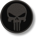PUNISHER Thermo Embroidered Patch APLIKÁCIA 60mm