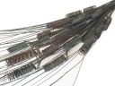 zelená DEKORAČNÁ KYTICA zo sušených exotických prameňov 100 cm
