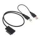 MiniSATA 13PIN uhlový adaptérový kábel pre 2x USB DVD