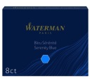 Náboje Waterman dlhé 8 ks modré S0110860
