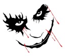 NÁLEPKA JOKER FACE MINA KRESLENIE UV NÁLEPKA