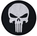 PATCH vyšívaný PUNISHER výšivka VELCRO lebka 8 cm