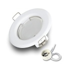 LED GU10 7W SET STUDENÉ STROPNÉ SVIETIDLO halogénové BIELE okrúhle PEVNÉ