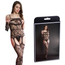 Bodystocking s ramienkami, otvorený rozkrok S/L