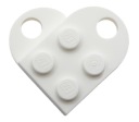 LEGO prívesok srdce pre páry biely 3176 originálny Valentín