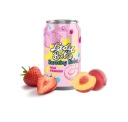 Lady Boba Bubble Tea nápoj broskyňový jahodový čaj 320 ml Madame Hong