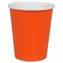 Jednorazové papierové kelímky na kávu a čaj ORANŽOVÝ ORANŽOVÝ 250ml 50ks