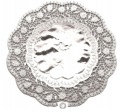 Obrúsok 4ks, prelamovaný strieborný, SVADOBNÝ, prijímanie, 36CM
