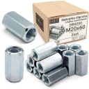 Spojovacia matica M20x60 šesťhranná DIN6334, pozinkovaná, 2 ks.