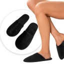 FLOPS DOMÁCE papuče PRE HOSTÍ, HOTELOVÉ KRYTÉ, 29 cm, ČIERNA - 1 PÁR