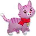 Fóliový balón CAT Ružová mačka narodeniny 61cm