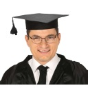 ŠTUDENTSKÁ šiltovka študentská mortarboard ČIERNA absolventská
