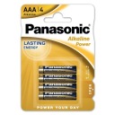 4x blister s alkalickou batériou AAA LR3 PANASONIC