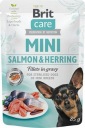 BRIT CARE MINI STERILIZOVANÝ LOSOS A SLEDE 85g Dátum spotreby: 06/2024
