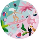 Papierové taniere Holiday Print 18 cm 6 ks.