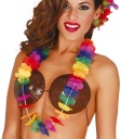 Havajský náhrdelník Hawaii Colorful Flowers Aloha Bachelorette Beach Party