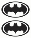Nálepky na motorku BATMAN 20 cm 2 ks